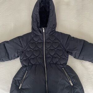 Toddler Girls Jacadi Winter Puffer Navy Blue Size 4